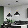 Miniatyrbillede 3 af 4: PCS Pendel Creative Simple E27 Indendørs Belysning Lysekrone Suspension Soveværelse Stue (Sort) - Sort