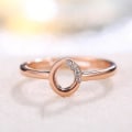 Miniatyrbillede 3 af 5: Mode Kvinder Simpel A til Z Engelsk Alfabet Bogstav Rhinestone Åben Ring smykker Silver H