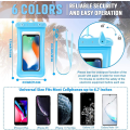 Pikkukuva 5 / 5: 4-osainen kelluva vedenpitävä puhelintasku Kelluva vedenpitävä phone case Universal matkapuhelimen case kaulanauhalla jopa 6 älypuhelimelle Lake Blue  White  Black  Orang