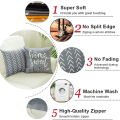 Miniatyrbild 4 av 5: Ycoll kuddfodral Set med 4 linnekuddfodral Dekorativa kuddfodral 45*45cm Grau*2er Set