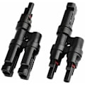 Miniatyrbild 1 av 4: MC4 Solpanel T/Y Branch Connectors Kabeldelare Connector