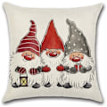 Miniatyrbilde 3 av 3: Juleputetrekk, Julenissen Putetrekk Julepute i bomull Lin Pute Sofa dekorasjon Putetrekk (45 x 45cm)
