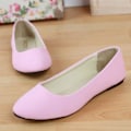 Miniatyrbillede 1 af 2: Kvinder Pumps Flat Solid Slip On Loafers Ruskindssko Pink 35