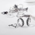 Miniatyrbillede 5 af 5: 15 stk/sæt Kvinder Hul Lotus Solsikke Geometrisk Faux Gem Stabling Finger Ring