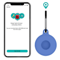 Pikkukuva 2 / 5: 3 kpl Apple AirTag pehmeälle cover , avainnipun koukulla, turva- ja katoamissuojalla, minihelposti kuljettava anti-scratch ihosuoja C Midnight blue