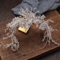 Miniatyrbillede 2 af 3: Rhinestone Flower Pandebånd Retro pandehår Fast hår Loop Hårstyling Bryllup Fødselsdag Hår