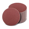 Pikkukuva 3 / 3: 80 Grit (50 kpl) 5 tuuman 8 reiän punainen samettihiomapaperi 125 mm hiomalaikka sopii työkaluhuoneeseen