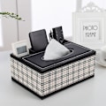 Miniatyrbild 4 av 5: Pu-läder rektangulärt cover - multifunktionell vävnadsboxhållare Fjärrkontrollbox style4