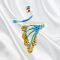 Miniatyrbild 3 av 4: Virkad loop Peacock Design Justerbar sömnad Ring Bär Fingerborg Stickning Tillbehör för hushåll 1