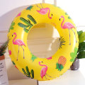 Miniatyrbilde 5 av 5: Flamingoform oppblåsbar bassengbøye Svømmering Oppblåsbar bøyeleketøy Strandbassengfest Voksen Barn-Gul