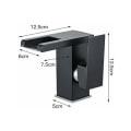 Miniatyrbilde 2 av 3: Foss varm og kald benkeservant servant baderomsskap kran toalett Nordic full copper creative black short
