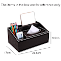 Miniatyrbild 2 av 5: Multifunktionell läder Tissue Box Soffbord Desktop Fjärrkontroll Förvaringsbox style1