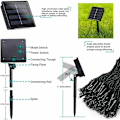 Miniatyrbild 3 av 5: Utomhus LED Solar String Lights, Star String Lights (varmvitt, 22 meter, 200 lampor, 8 funktioner),