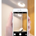 Miniatyrbilde 5 av 5: Hvitt rundt hode perle treblokk hvitt lys 2000 mAh + LED linjelading dimbar bordlampe usb ladelampe dimmab