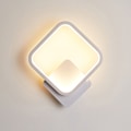 Miniatyrbillede 1 af 5: LED væglampe, vægdekoration til altan/stue/trappe/soveværelse/børneværelse (firkantet hvid, m