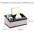 Miniatyrbild 2 av 5: Multifunktionell läder Tissue Box Soffbord Desktop Fjärrkontroll Förvaringsbox style4