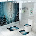 Miniatyrbild 2 av 5: 4 delar Animal Print Toalett Golvmatta Badrum Anti-Slip Set