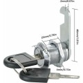 Miniatyrbilde 3 av 5: Stk Postkasse Cam Lock med 2 nøkkel Cam Cam Lock Cam Lock Sylinder Cam Lock Kontorskap Postkasselåser Skrivebordsskuffelås (20