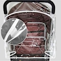 Miniatyrbilde 3 av 5: Universal regntrekk for dobbel barnevogn Vanntett vind- og regntrekk Transparent Cisea