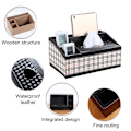 Miniatyrbild 3 av 5: Multifunktionell läder Tissue Box Soffbord Desktop Fjärrkontroll Förvaringsbox style4