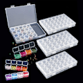 Miniatyrbillede 1 af 5: 1 stk 28 pladser Diamantbroderiæske Daimond Malertilbehør Æsker Case Cross Stitch Tools, Canvas Pain