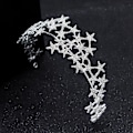 Miniatyrbild 1 av 4: Star Rhinestone hårbåge med halvcirkelformad design Justerbar Elegant Lättvikt Långvarig för Silver