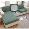 Miniatyrbilde 2 av 3: All-inclusive elastisk sofatrekk kan dekke fire årstider universell kombinasjon stoff sofa putetrekk (enkelt grønn furu og sypress [bredde 50-65cm