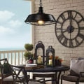 Miniatyrbillede 3 af 5: Lysekrone Pendel Light Industriel Loftslampe E27 Metalskærm til Soveværelse Stue Bar Restaurant Sort - 26cm -