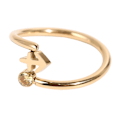 Miniatyrbilde 1 av 5: Kvinner Ring Constellation Rhinestones Klassisk mote Utseende Galvanisering fingerring for daglig bruk Sagittarius