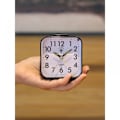 Miniatyrbild 3 av 5: Liten 8 cm svart analog väckarklocka Batteridriven, Tyst, Light On Demand & Snooze, Beep, Soft Wake Up, Alarm Clock
