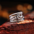 Miniatyrbillede 4 af 5: Kvinder Ring galvanisering Letvægts kunstnerisk bølgedesign fingerring til fest US 8