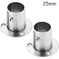 Miniatyrbilde 1 av 3: 2 stk rustfritt stål rundrørholder 25 mm