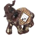 Lucky Wood Grain Elephant Statue - Wealth Figurine för heminredning