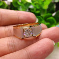 Miniatyrbild 3 av 4: Mode Män Rhinestone Inläggningar Wide Band Finger Ring Bröllopsfest Smycken Present US 8