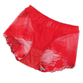 Miniatyrbilde 1 av 3: Kvinner blonder franske truser Boxer sexy undertøy Red M