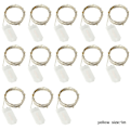 Miniatyrbillede 1 af 5: 12 Stk Led String Lights Hængende Have Festivals Dekoration Yellow 1m