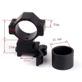 Miniatyrbilde 2 av 5: 25,4 mm 1&#39;&#39;/30 mm Quick Detach Scope Rings Convert Rings Ring, 20 mm Weaver Picatinny For Infrarød Night Vision Scope Lommelykt