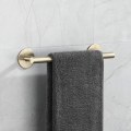 Pikkukuva 5 / 5: 3 itseliimautuvaa kylpyhuonetarviketta, 30 cm pyyheteline, wc ja koukkupaperitelakka, kultaharjattu harjattu