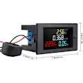 Miniatyrbillede 2 af 5: AC 80-300V digitalt amperemeter og voltmeter multifunktionsmåler D69-2049 digitalt amperemeter og voltmeter