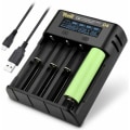 Miniatyrbillede 1 af 5: 18650 batterioplader 4 pladser til 18650 21700 26650 lithium AA AAA Nimh batteri