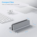 Miniatyrbillede 3 af 5: Vertikal bærbar computer stand justerbar, aluminium MacBook stand grå