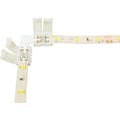 Miniatyrbild 5 av 5: 10 st L-formade LED-remsanslutningar 2-polig, för 10 mm breda enfärgade SMD 5050 5630 LED-remsor, snabbkoppling