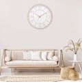 Miniatyrbild 5 av 7: Moderna Väggklockor Batteridrivna, 10 tum Vit och Roséguld Klocka för Vägg, Tyst Liten Väggklocka för Vardagsrum Sovrum Kök Kontor Rosegold 1 pack 10 inch