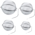 Miniatyrbillede 1 af 5: Te-infuser, 4 stk. rustfrit stål te-kugle infuser, 4-11cm te-filter