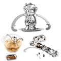 Miniatyrbillede 2 af 5: Fødevaresikker 8/20 rustfrit stål løs blad te-infuser. Sød dyreformet infuser. Urte