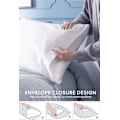Miniatyrbilde 7 av 8: Putevar 2-pak hvitt - Børstet polyester mikrofiber putevar med konvoluttlukking, 50 x 75 cm White 2pcs Pillowcases(50x75cm)