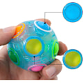 Miniatyrbild 2 av 8: Magisk Regnbåge Pusselkula - Fidgetkula 3D Pusselspel Hjärnteaser Leksak för Pojkar - Födelsedagsfest Påsk Jul Strumpfyllnad Present Leksak för Barn Blue