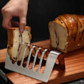 Miniatyrbillede 3 af 5: Toast Holder Madkvalitets Rustfri Stål Toast Stativ Flere Skive Huller Brød Stativ Gadget Køkken Tilbehør Hy