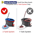 Pikkukuva 2 / 3: Spin Mop -varapää O Ceda Spinning EasyWring Rinse Clean -moppiin, moppipään vaihto sopii 2 säiliön järjestelmän moppiämpäriin, mikrokuitu, 2 kpl 2