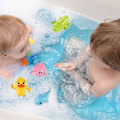 Miniatyrbillede 6 af 7: 4 Styk Baby Badelegetøj, Opvindslegetøj Padlepool Legetøj til Børn, Baby Badekar Legetøj, Badeværelse Flyde Legetøj til 0 1 2 3 4 År Gamle Små Drenge Piger, S Yellow
